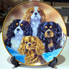 Danbury Mint Four Kings Porcelain Plate Paul Doyle Cavalier King Charles Spaniel