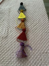Lot of 5 small glitter party hats from Amazon
