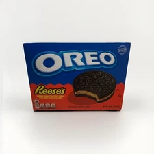 NEW OREO LIMITED REESE'S PEANUT BUTTERY CREME CHOCOLATE SANDWICH COOKIES 10.81OZ