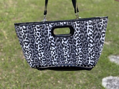 Betseyville Large Travel Bag Animal Print Studded Bottom Adjustable Strap