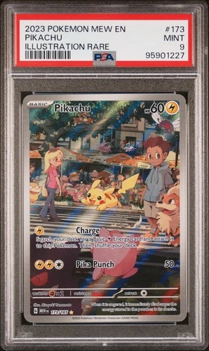 2023 POKEMON MEW EN-151 ILLUSTRATION RARE #173 PIKACHU PSA 9
