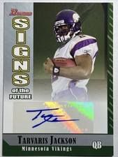 TARVARIS JACKSON Auto 2006 Topps Bowman Football #SF-TJ Signs of the Future RC