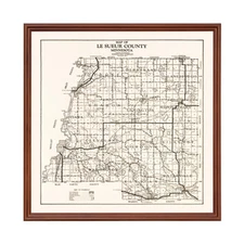Old Map of Le Sueur County, MN 1928 - Vintage Minnesota Art