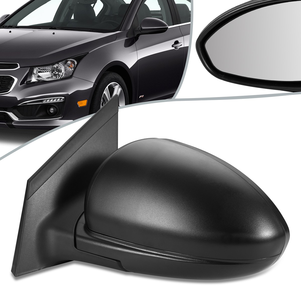 Fit 11-16 Chevy Cruze Limited Orlando Powered Driver Side Mirror