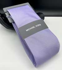 MICHAEL KORS Men's 100% Polyester Tie ~ Lilac ~ Solid ~ NEW MSRP: $69.50
