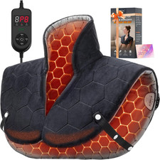 30S Fast Heating Pad for Neck Shoulders and Back, 6X Deeper Far Infrared Heated