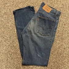 Vintage Levis 517 Jeans Orange Tab 20517 0217 Made In USA Mens Size 33x34