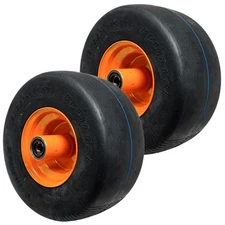 (2) Genuine OEM Scag 9278 13X6.5 Flat Free Front Caster Solid Smooth Tires