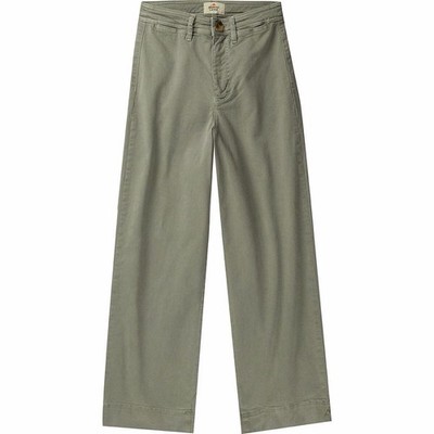 Marine Layer Bridget Slim Wide Leg Crop Pants Olive Green Sz 2 14650