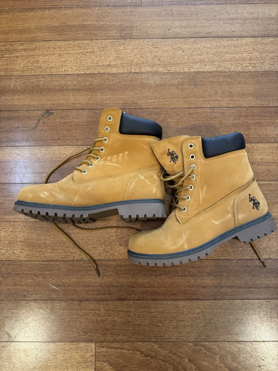 US Polo Assn. Boots with Upper Leather Brown for Men for  display picture 2