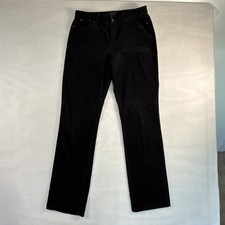 Talbots Heritage Corduroy Black Pants Size 10 Straight Leg