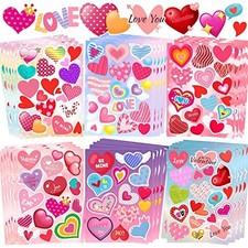 36 Sheets Heart Stickers, Valentine Stickers, Valentines Day Stickers for Kid...