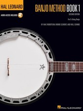 Hal Leonard Banjo Method Book 1 2nd 5-String Beginner Bluegrass Lessons Audio