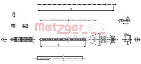Gaszug Metzger Autoteile 493.1 FüR Lancia Fiat CitroËN Peugeot Scudo Zeta Ulysse-image