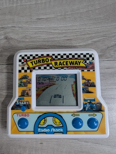 Retro Tandy Turbo Raceway gioco arcade portatile in scatola originale testato funzionante - Foto 3 di 12