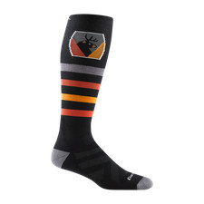 Darn Tough 8045 Black Mens Beer Badge Over-the-Calf Midweight Ski Snowboard Sock