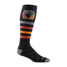 Darn Tough 8045 Black Mens Beer Badge Over-the-Calf Midweight Ski Snowboard Sock