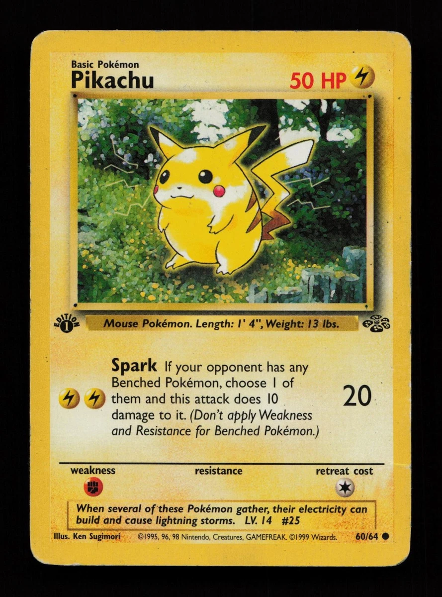 Jungle Pokémon TCG Pikachu Individual Collectible Card Game Cards
