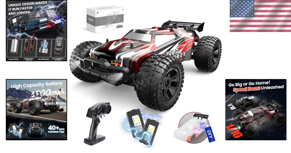 Metal Oil-Filled Shocks RC Truck for All Terrains - Image 2 of 4