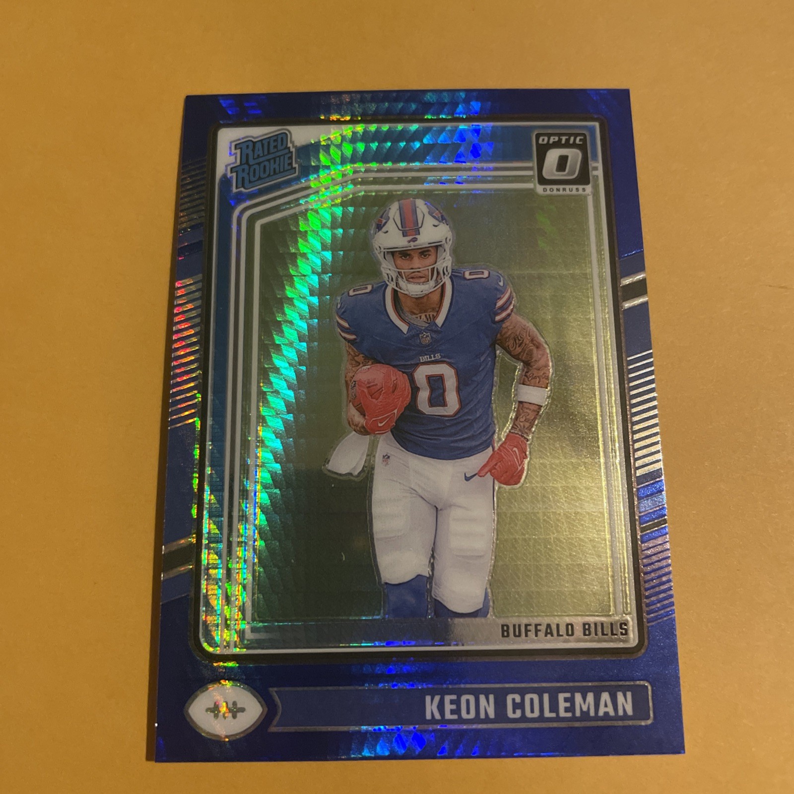 2024 Donruss Optic - Rated Rookie Keon Coleman #263 Blue Hyper Prizm (RC)