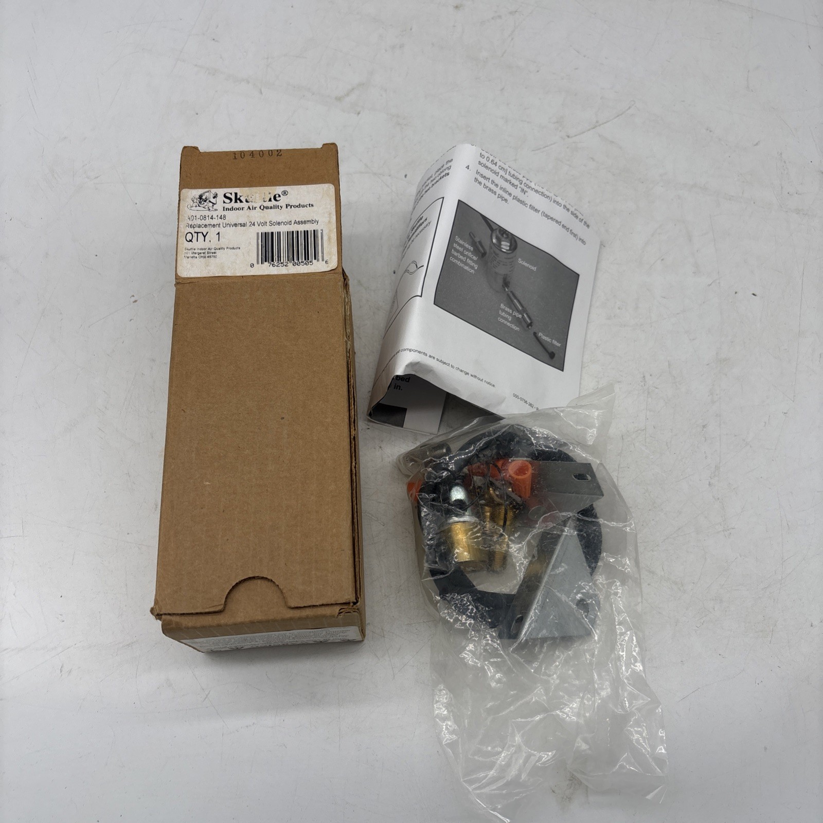 Skuttle A01-0814-148 24V Solenoid  076252005056 Brass Soleno
