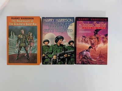 Harry Harrison Stainless Steel Rat HC Lot 3 Sings the Blues Gets Drafted BCE