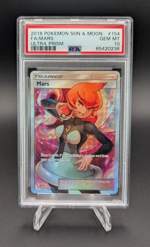 Mars 2018 Pokemon Sun & Moon Full Art Ultra Prism #154 PSA 10 Gem Mint