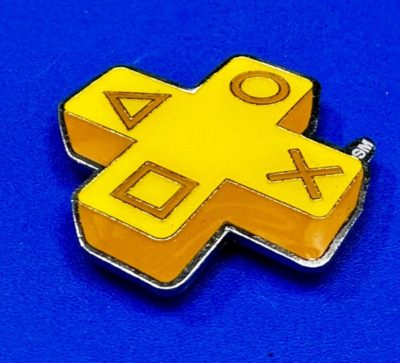 Official Sony Playstation Plus Small Button Pin Magnetic Video