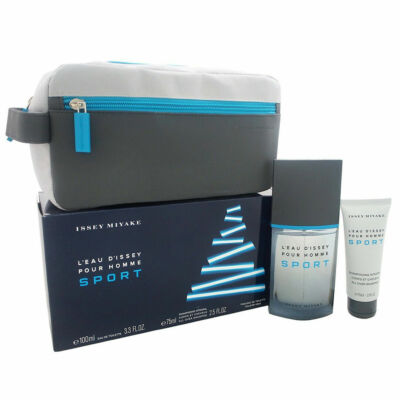 Issey miyake l'eau d'issey Sport EDT homme 100ml set: EDT 100ml + 75ml Shower Gel + toilette bag (3423474869558)