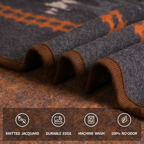 Manta de lana merino gris oscuro Myers 79x63 - Moda para uso en exteriores y sofá - Imagen 6 de 10