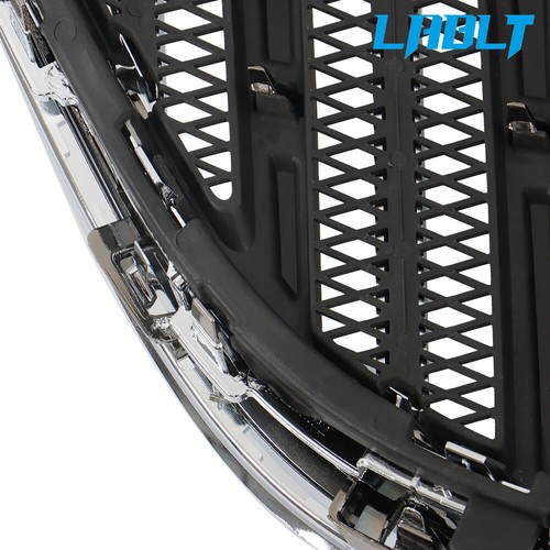 LABLT Front Upper Bumper Grill Grille Chrome Black For 2013-2017 Buick Enclave - Foto 10 di 13