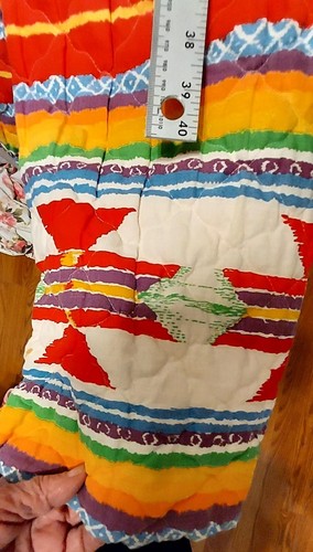 Vintage Sears The Fashion Place Woman Long Bath Robe Sz S Multicolors - Picture 10 of 12