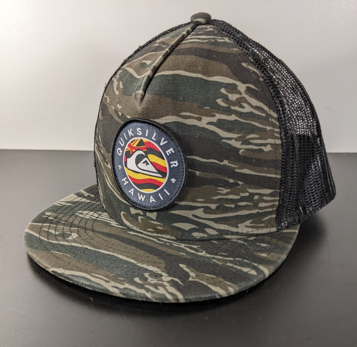 Quiksilver Surf Hawaii Hawaiian Flag Camo on Black Snapback
