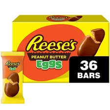 Reese's Milk Chocolate Peanut Butter Eggs, Easter Basket Candy Packs (36 Count)
