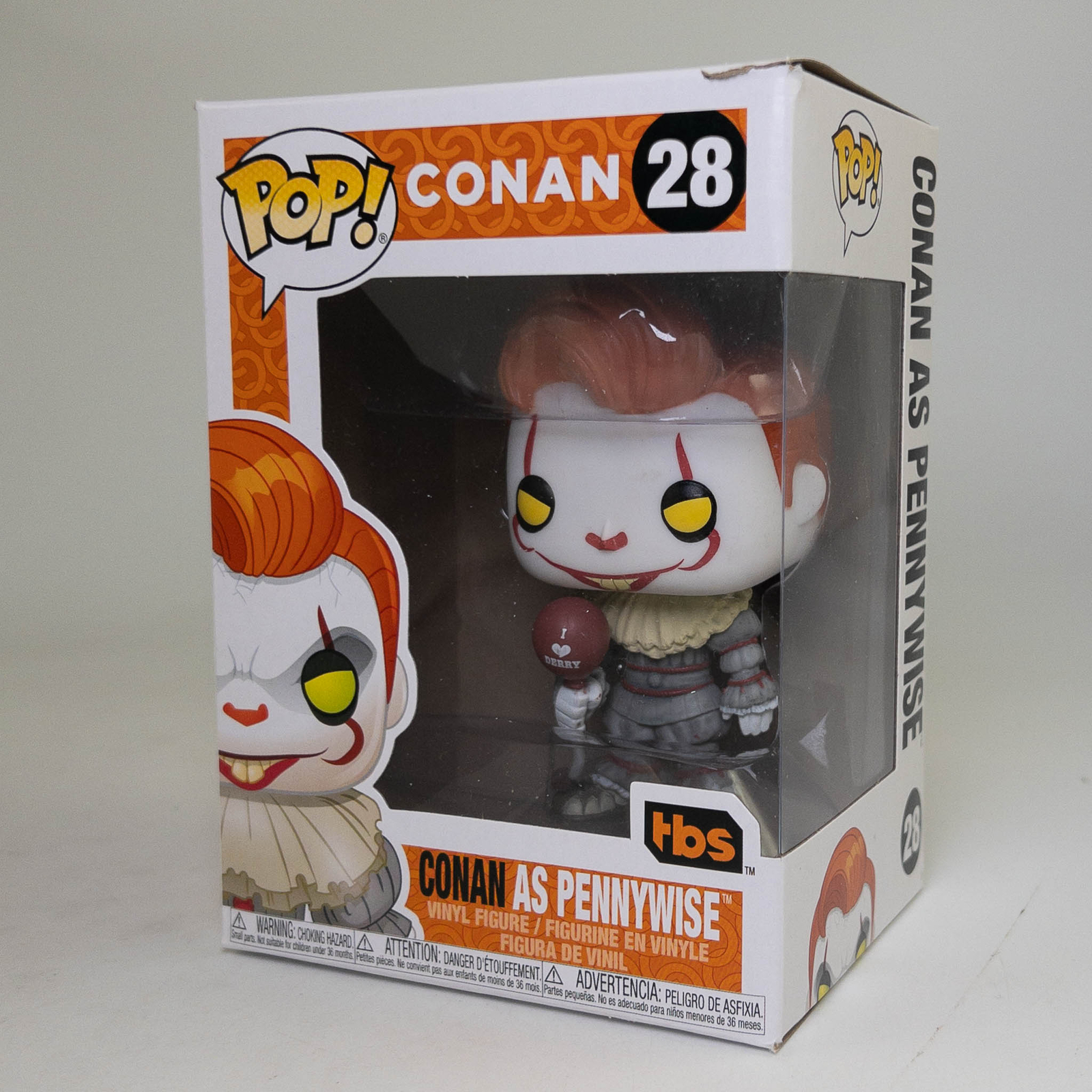 Sale Funko Pop! Tv Conan O'Brien Tbs Vinyl Figure - Conan As Pennywise #28 *Nm Box*