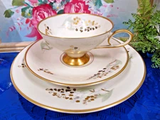 Germany tea cup and saucer trio Edelstein  lily of the valley teacup German