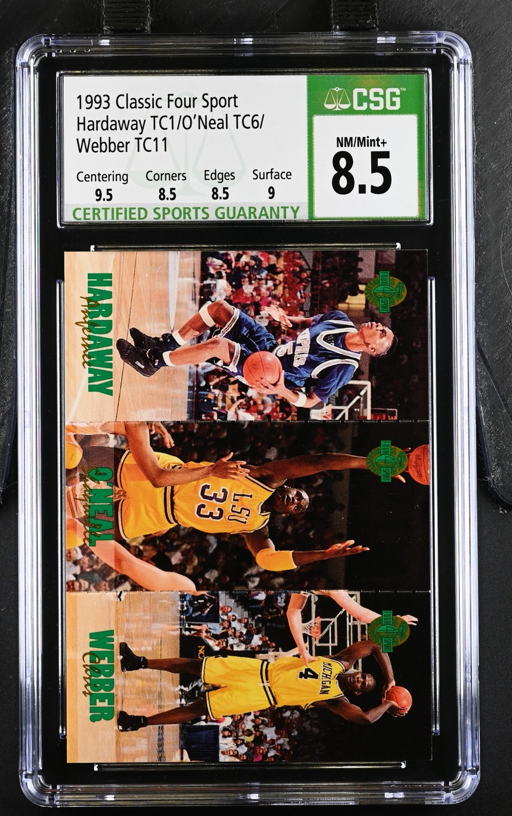 1993 Classic Four Sport Tri-Cards #TC1 Anfernee Hardaway/TC6 Shaquille O'Neal...