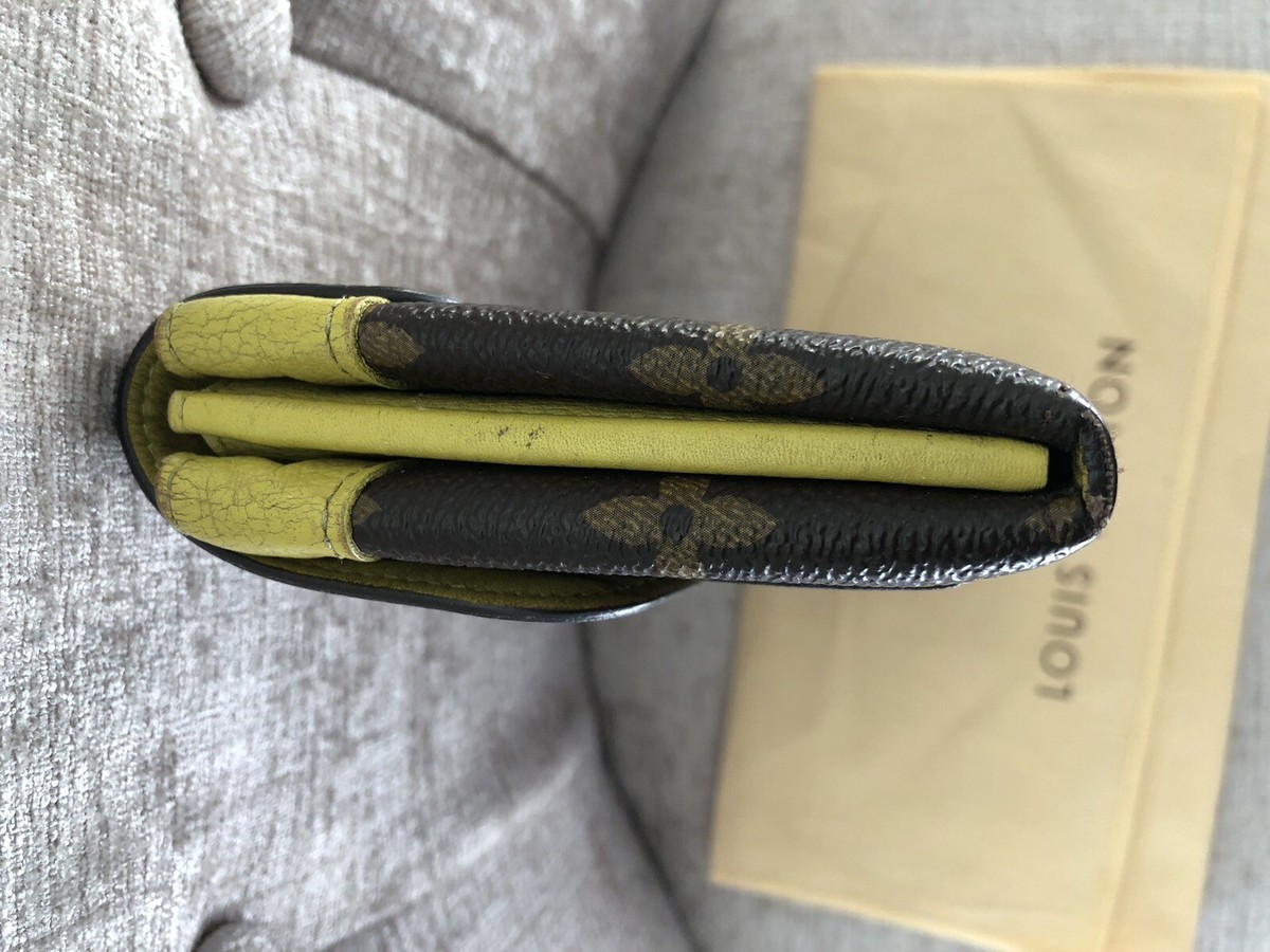 LOUIS Vuitton Monogram Yellow Coated Canvas Elysee Wallet | eBay