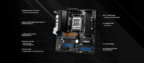 Gaming PC Windows 11 Pro XFX 12GB RX6700XT Merc Ryzen 9700X 48GB DDR5 2TB 10GB/s - Picture 4 of 16