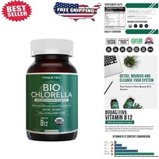 Organic Chlorella Tablets - Detox  Nutritional Powerhouse with 3 Certifications