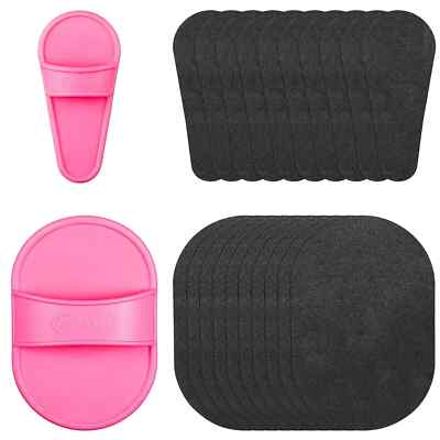 62 Pieces Hair Removal Pad Sets Crystal Smooth Away Hair Eraser Kit 2 Sizes Pad