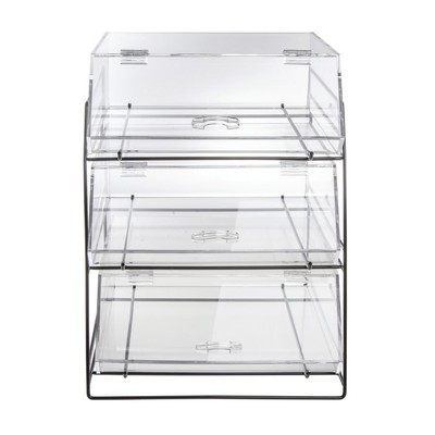 HUBERT  Black 3-Tier Wire Bakery Case