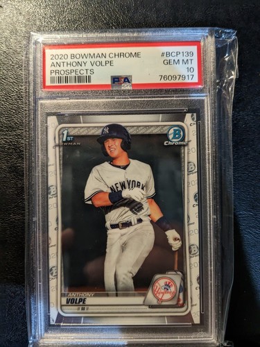 2020 Bowman Chrome Anthony Volpe #BCP-139 1ST PROSPECT New York Yankees PSA 10💎