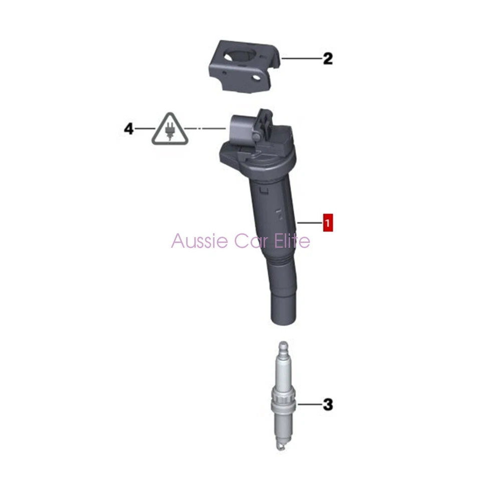 4x 12135A06753 OEM Delphi Ignition Coils for Mini Cooper Countryman 1.6L L4 - Image 3 of 4