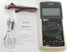 Digital DT-9208 Multimeter DMM LCD AC/DC Volts Ohm Meter & Capacitance Tester