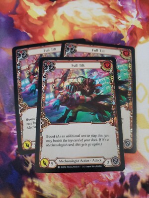 3x Full Tilt Red Foil Playset Bright Lights Flesh and Blood FAB