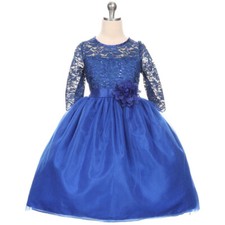 ROYAL BLUE Size 14 Flower Girl Dress Birthday Bridesmaid Formal Party Recital