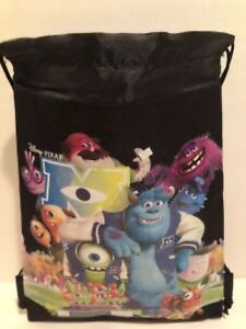 Disney Pixar Monsters Inc Black SLING BACKPACK / BAG SACK | eBay