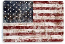 TIN SIGN American Colors Flag, Patriotic, Rustic, Distressed, Metal Décor, A211