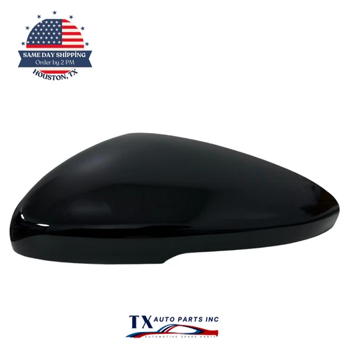 Driver Side Mirror Cover Cap For 18-22 HONDA ACCORD Turn Signal Type Black Left